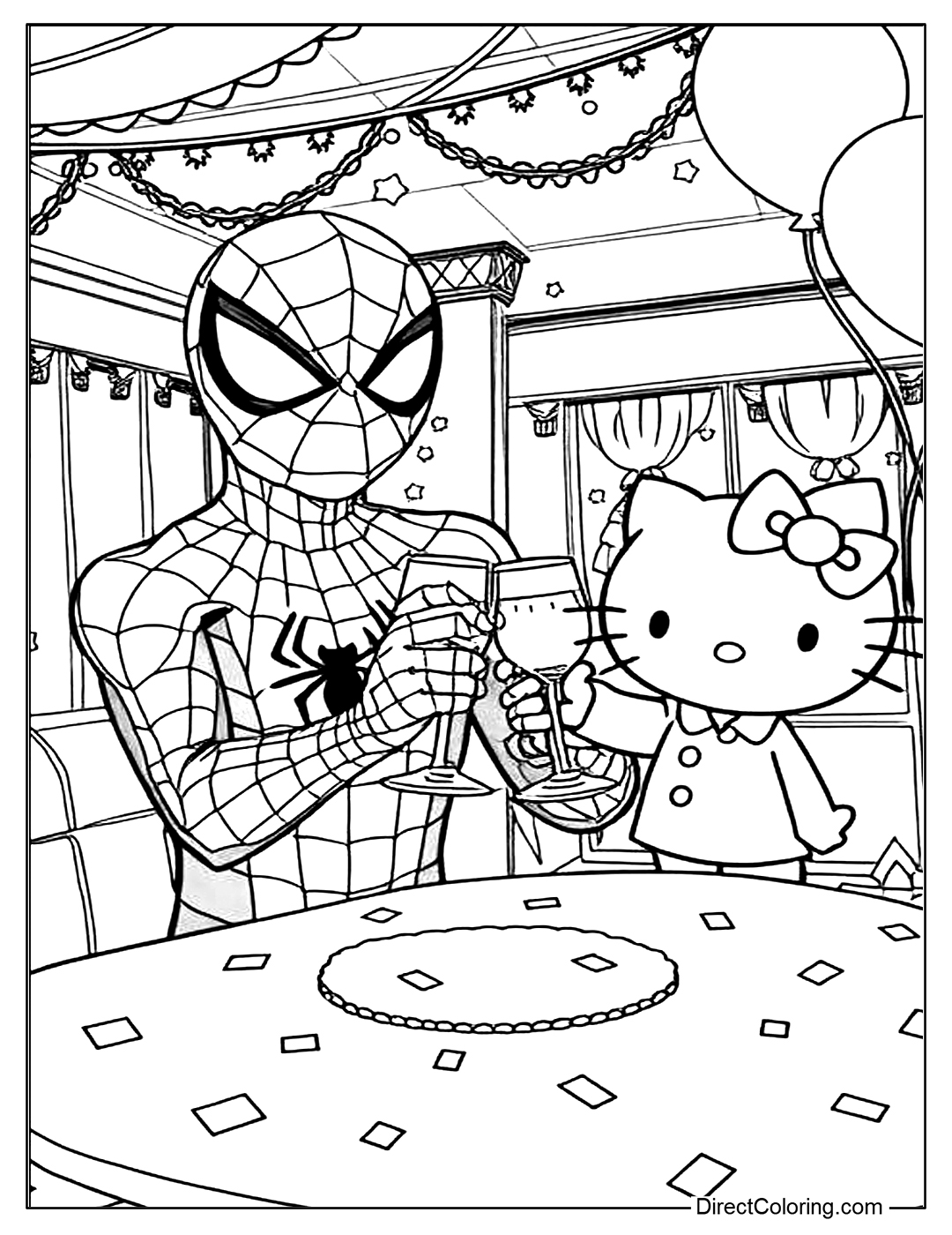Hello Kitty and Spiderman Celebrate the Holidays